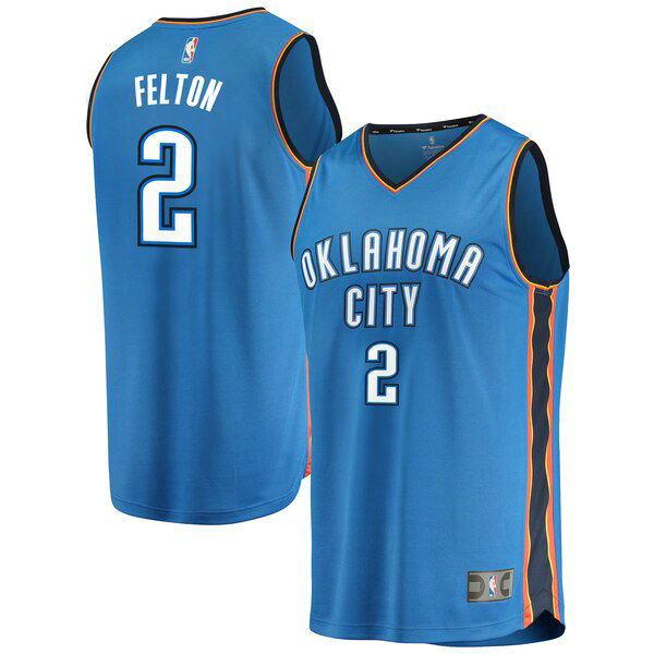 Camiseta Raymond Felton 2 Oklahoma City Thunder Icon Edition Azul Hombre